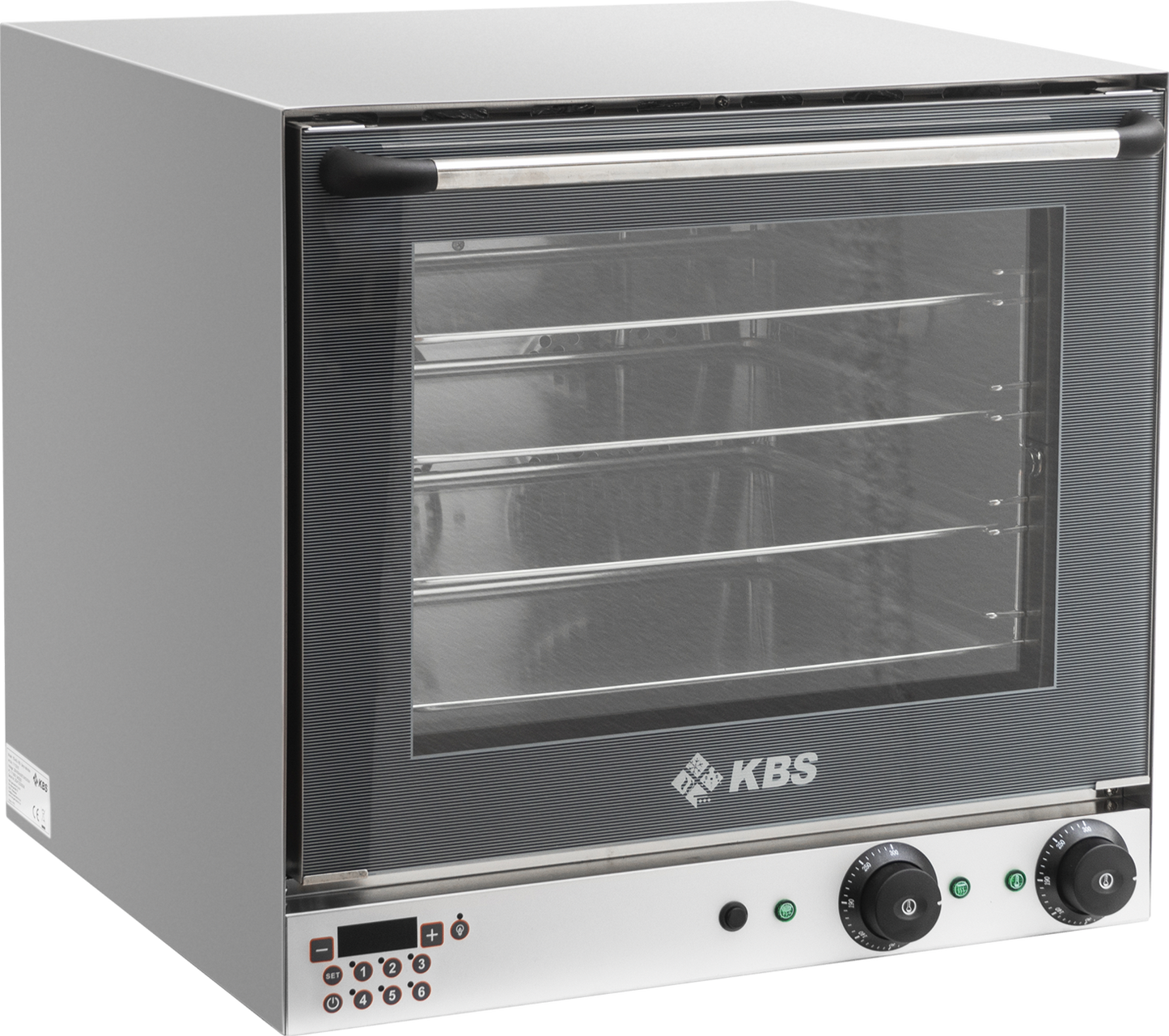 KBS Gastrotechnik Heißluftofen Premium 2,7 kW manuelle Beschwadung Grillfunktion digitale Anzeige