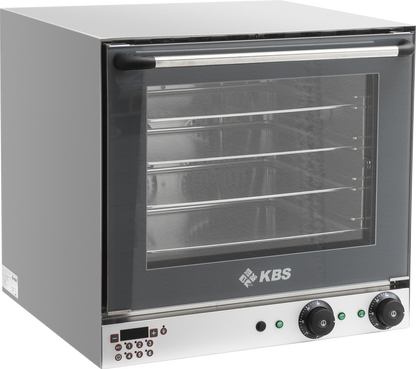 KBS Gastrotechnik Heißluftofen Premium 2,7 kW manuelle Beschwadung Grillfunktion digitale Anzeige