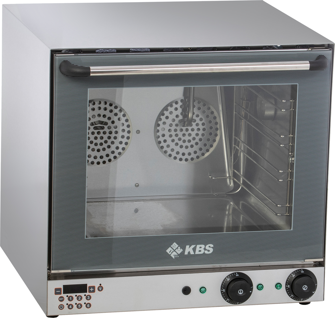 KBS Gastrotechnik Heißluftofen Premium 2,7 kW manuelle Beschwadung Grillfunktion digitale Anzeige