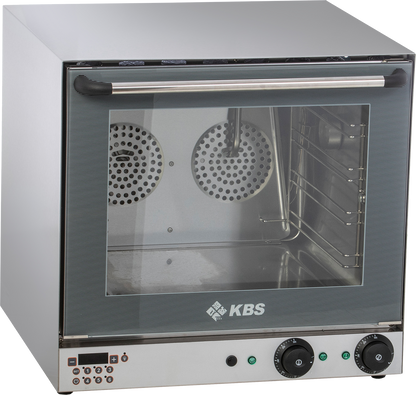 KBS Gastrotechnik Heißluftofen Premium 2,7 kW manuelle Beschwadung Grillfunktion digitale Anzeige