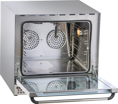 KBS Gastrotechnik Heißluftofen Premium 2,7 kW manuelle Beschwadung Grillfunktion digitale Anzeige