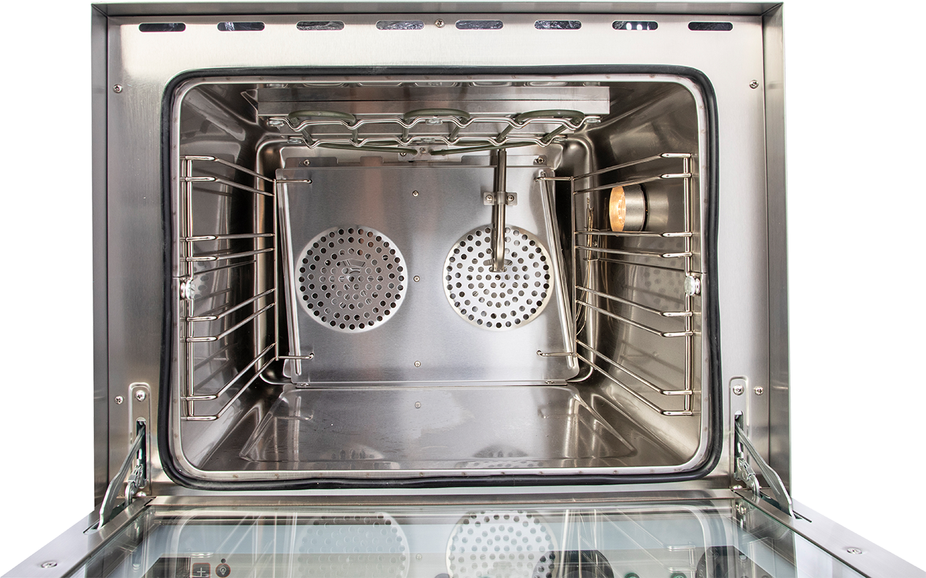 KBS Gastrotechnik Heißluftofen Premium 2,7 kW manuelle Beschwadung Grillfunktion digitale Anzeige