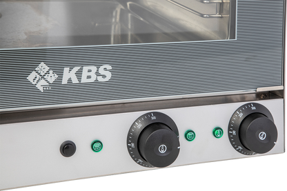 KBS Gastrotechnik Heißluftofen Premium 2,7 kW manuelle Beschwadung Grillfunktion digitale Anzeige