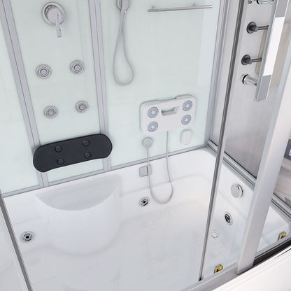 Home Deluxe Dampfdusche mit Whirlpoolfunktion und LED-Beleuchtung DIAMOND BIG - 190 x 100 cm Weiß