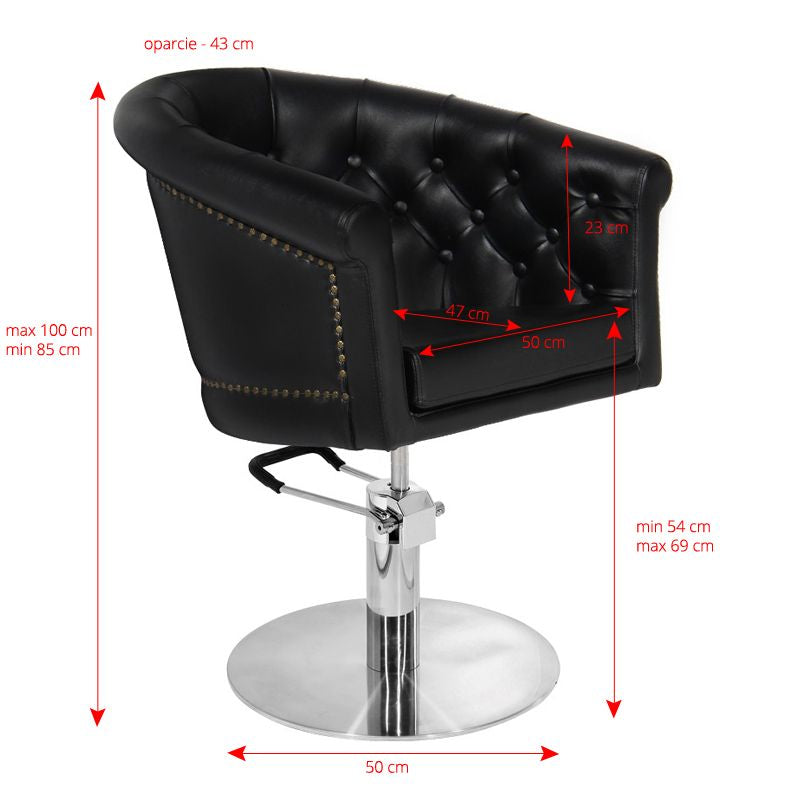 ActiveShop Gabbiano Friseurstuhl London schwarz