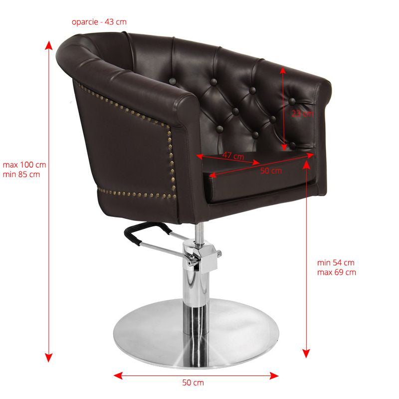 ActiveShop Gabbiano Friseurstuhl London braun