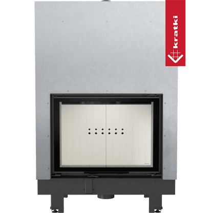 Kratki Kamineinsatz aus Stahl KRATKI MBA 17 kW Ø 200 mit Schiebetür