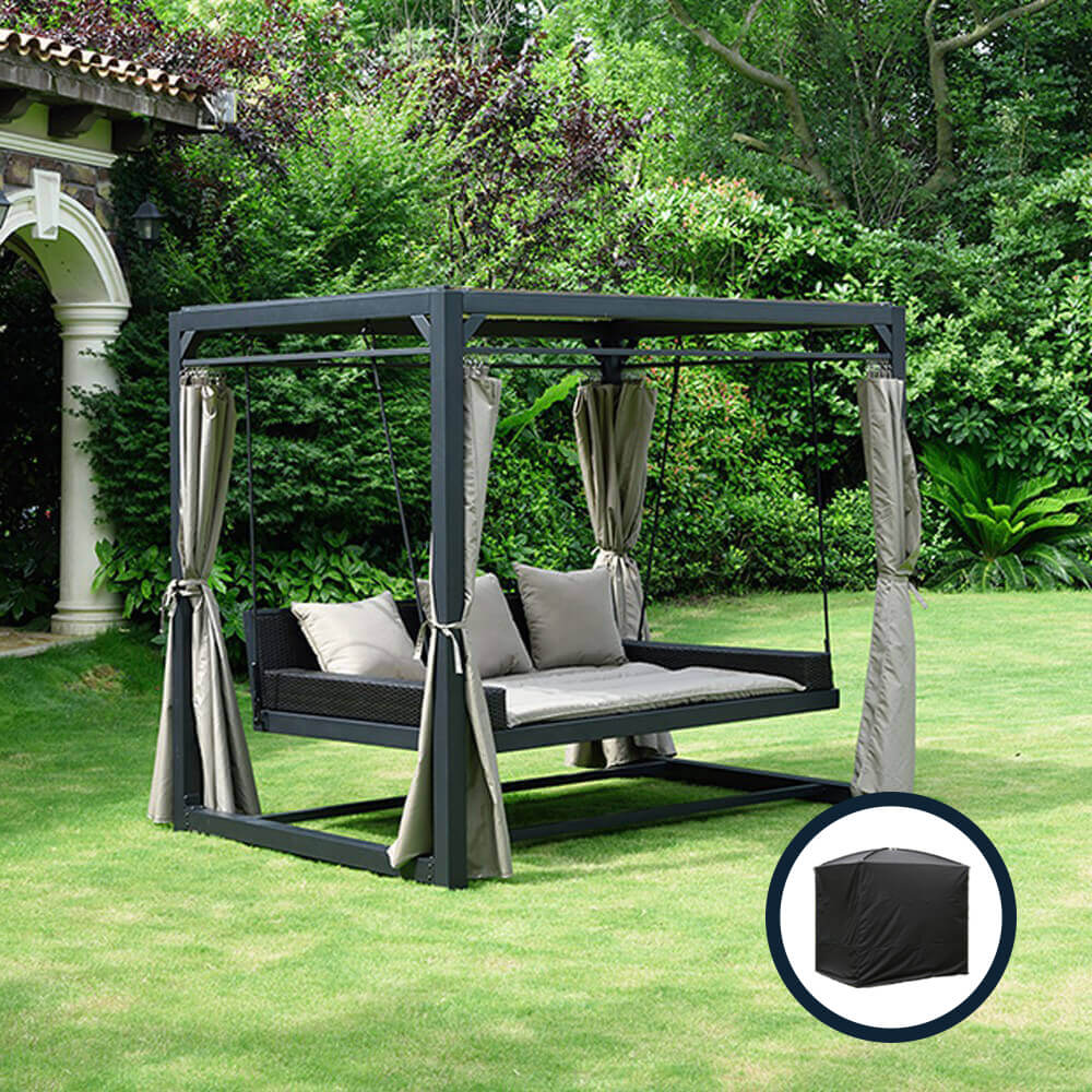 Home Deluxe Pavillon Gartenliege mit Abdeckung PROVENCE