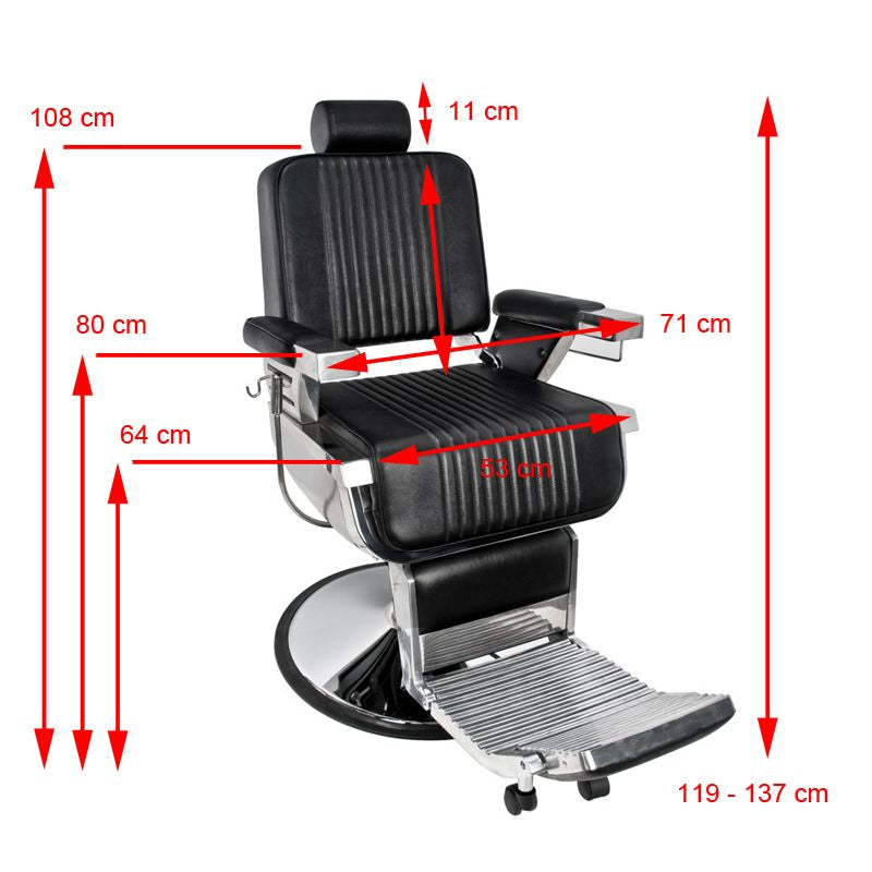 ActiveShop Gabbiano Barbersessel Royal schwarz