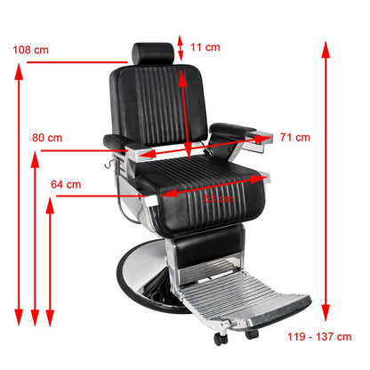 ActiveShop Gabbiano Barbersessel Royal schwarz