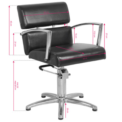 ActiveShop Gabbiano Friseurstuhl Brüssel schwarz