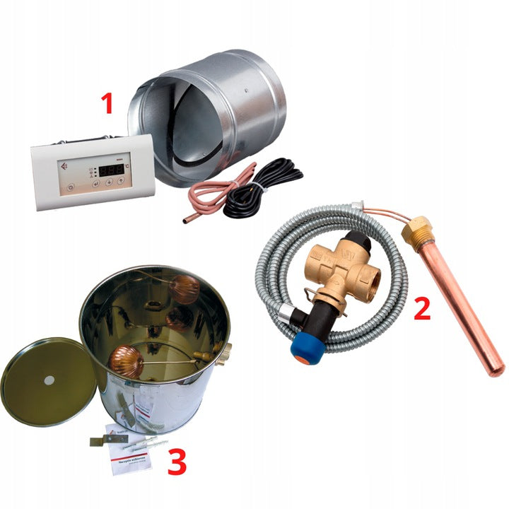 Kratki Wasserführender Kamineinsatz KRATKI ZUZIA DECO 12 kW Ø 200 Montageset