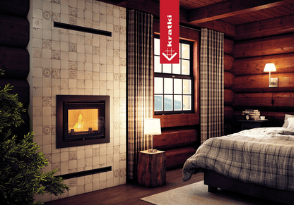 Kratki Wasserführender Kamineinsatz KRATKI ZUZIA DECO 12 kW Ø 200 Montageset