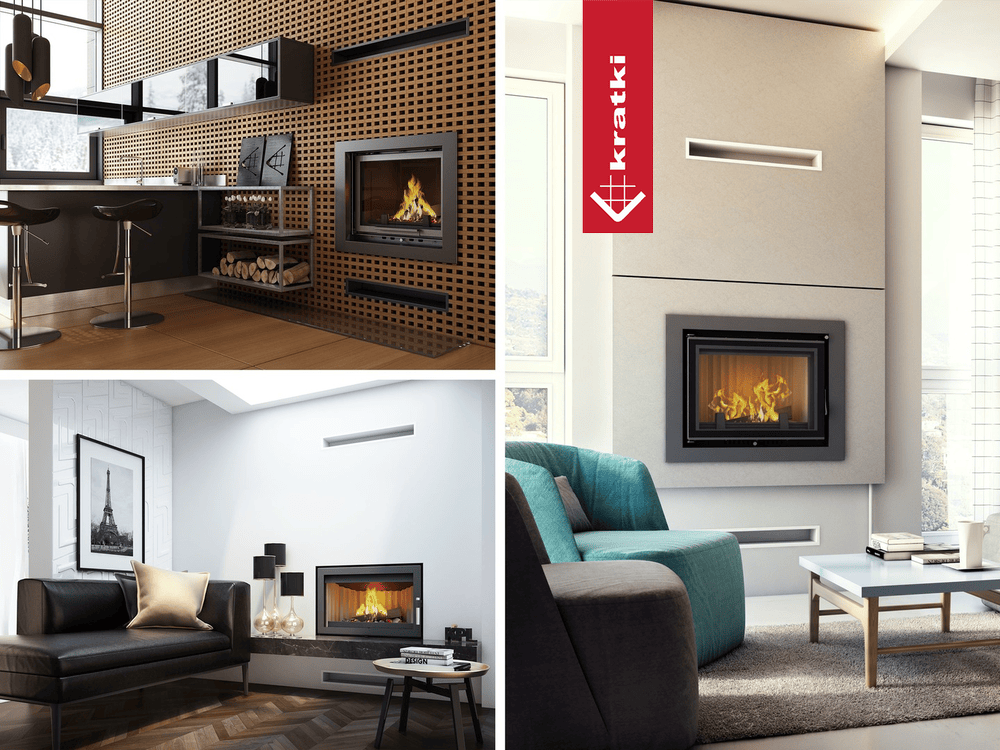Kratki Wasserführender Kamineinsatz KRATKI ZUZIA DECO 12 kW Ø 200 Montageset