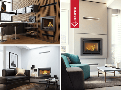Kratki Wasserführender Kamineinsatz KRATKI ZUZIA DECO 12 kW Ø 200 Montageset