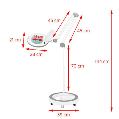 ActiveShop Elegante Lupe Lampe 6014 60 LED SMD 5D mit Stativ