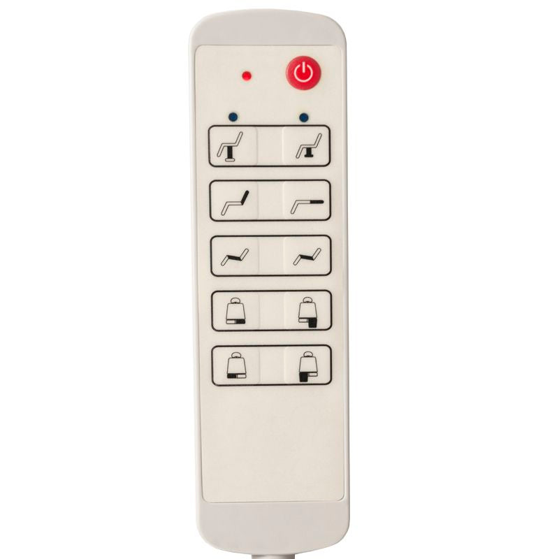 ActiveShop Elektrischer Kosmetikstuhl Azzurro 869AS Pediküre drehbar 5 Motoren weiß