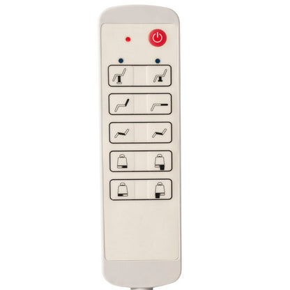 ActiveShop Elektrischer Kosmetikstuhl Azzurro 869AS Pediküre drehbar 5 Motoren weiß