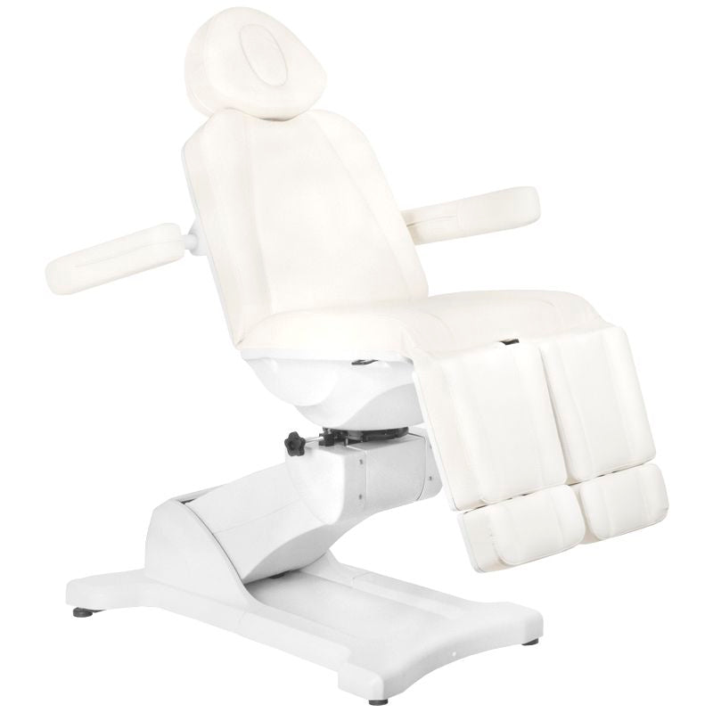 ActiveShop Elektrischer Kosmetikstuhl Azzurro 869AS Pediküre drehbar 5 Motoren weiß