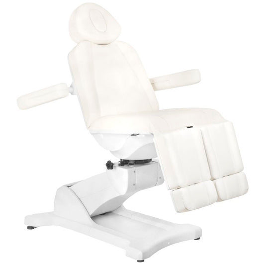 ActiveShop Elektrischer Kosmetikstuhl Azzurro 869AS Pediküre drehbar 5 Motoren weiß