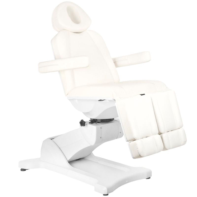 ActiveShop Elektrischer Kosmetikstuhl Azzurro 869AS Pediküre drehbar 5 Motoren weiß