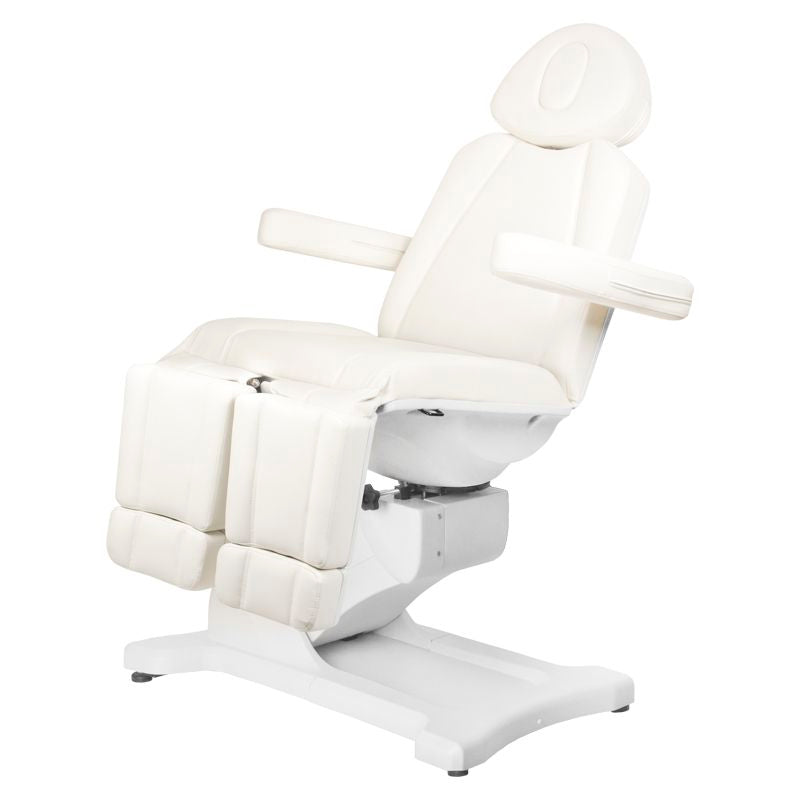 ActiveShop Elektrischer Kosmetikstuhl Azzurro 869AS Pediküre drehbar 5 Motoren weiß