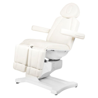 ActiveShop Elektrischer Kosmetikstuhl Azzurro 869AS Pediküre drehbar 5 Motoren weiß