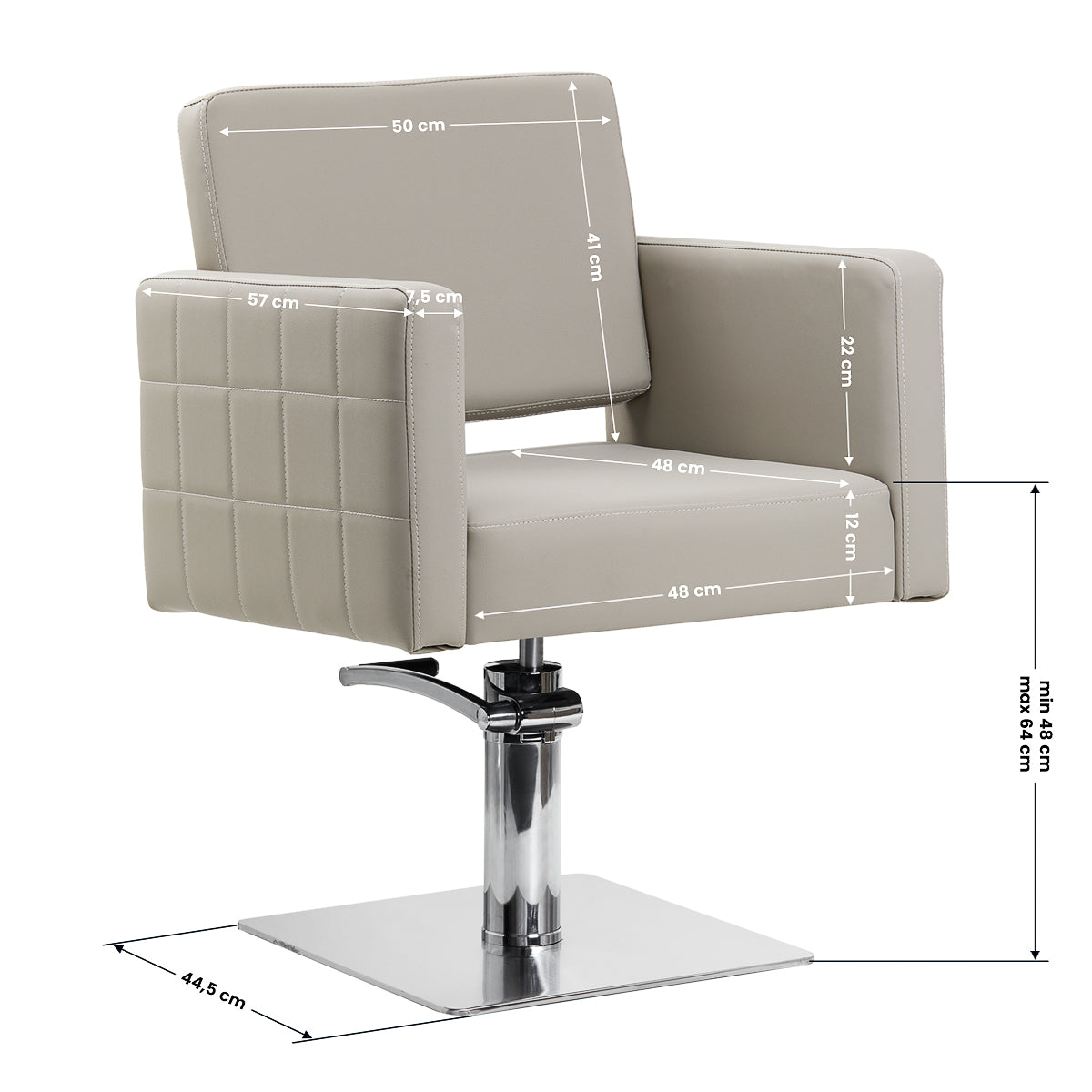 ActiveShop Gabbiano Friseurstuhl Ankara grau