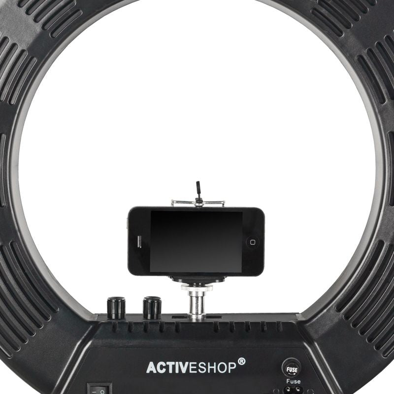 ActiveShop Ringlicht Ringlicht 18" 48W LED schwarz + Stativ