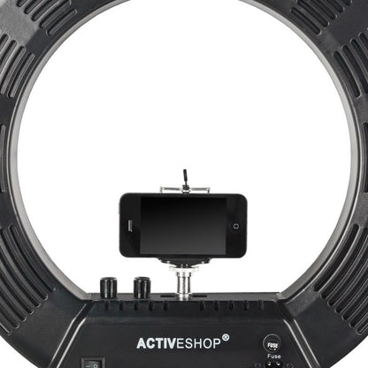 ActiveShop Ringlicht Ringlicht 18" 48W LED schwarz + Stativ