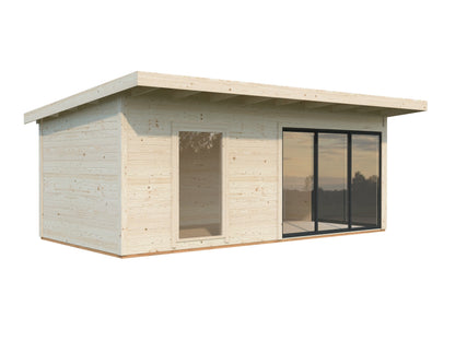 Palmako Andrea 17,1 m2 Slide Plus - Lackiert dunkelgrau RAL7012 + anthrazit RAL7016