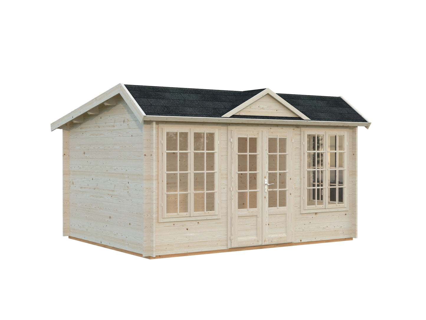 Palmako Claudia Pent 11,5 m2 - Lackiert hellgrau RAL7042 + weiß RAL9016