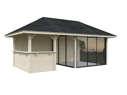 Palmako Bianca 16,6 m2 Set 208 Slide - Grau tauchgrundiert