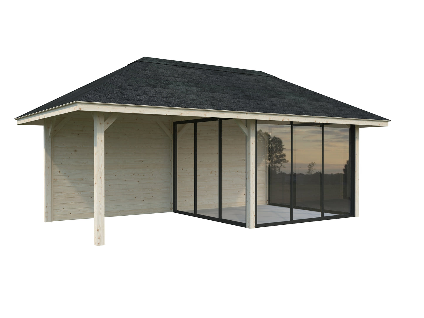 Palmako Bianca 16,6 m2 Set 506 Slide Plus - Hellbraun tauchgrundiert
