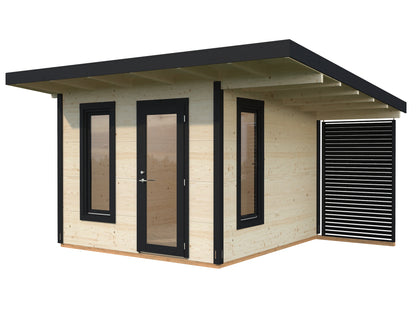Palmako Grace 8,1+4,1 m2 - Lackiert dunkelgrau RAL7012 + weiß RAL9016