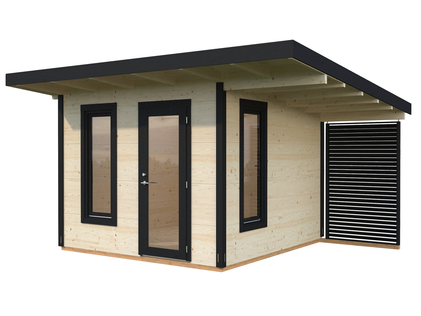 Palmako Grace 8,1+4,1 m2 - Lackiert hellgrau RAL7042 + weiß RAL9016