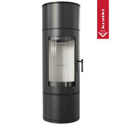 Kratki Kaminofen aus stahl KRATKI ANTARES 10 Ø 150 mit Türfeder