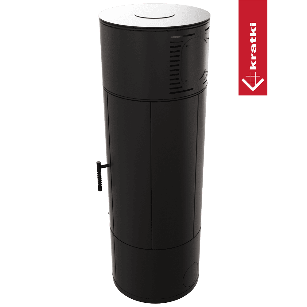 Kratki Kaminofen aus stahl KRATKI ANTARES 10 Ø 150 mit Türfeder