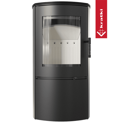 Kratki Kaminofen aus stahl KRATKI FALCON Ø 150 10 kW mit Türfeder