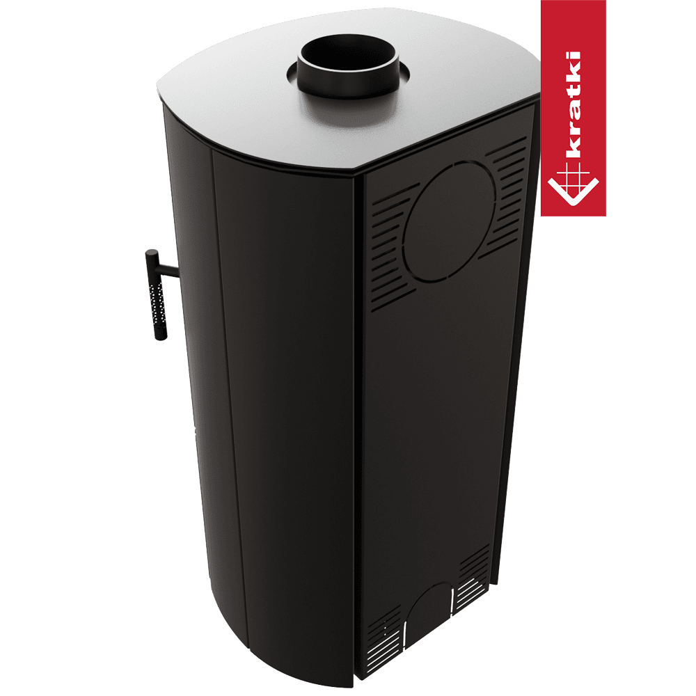 Kratki Kaminofen aus stahl KRATKI FALCON Ø 150 10 kW mit Türfeder