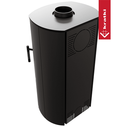 Kratki Kaminofen aus stahl KRATKI FALCON Ø 150 10 kW mit Türfeder