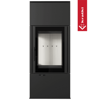 Kratki Kaminofen aus stahl KRATKI THOR VIEW Ø 150 8 kW mit Türfeder