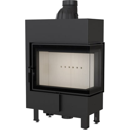 Kratki Kamineinsatz aus Stahl KRATKI LUCY SLIM rechts 8 kW Ø 160 mit Türfeder