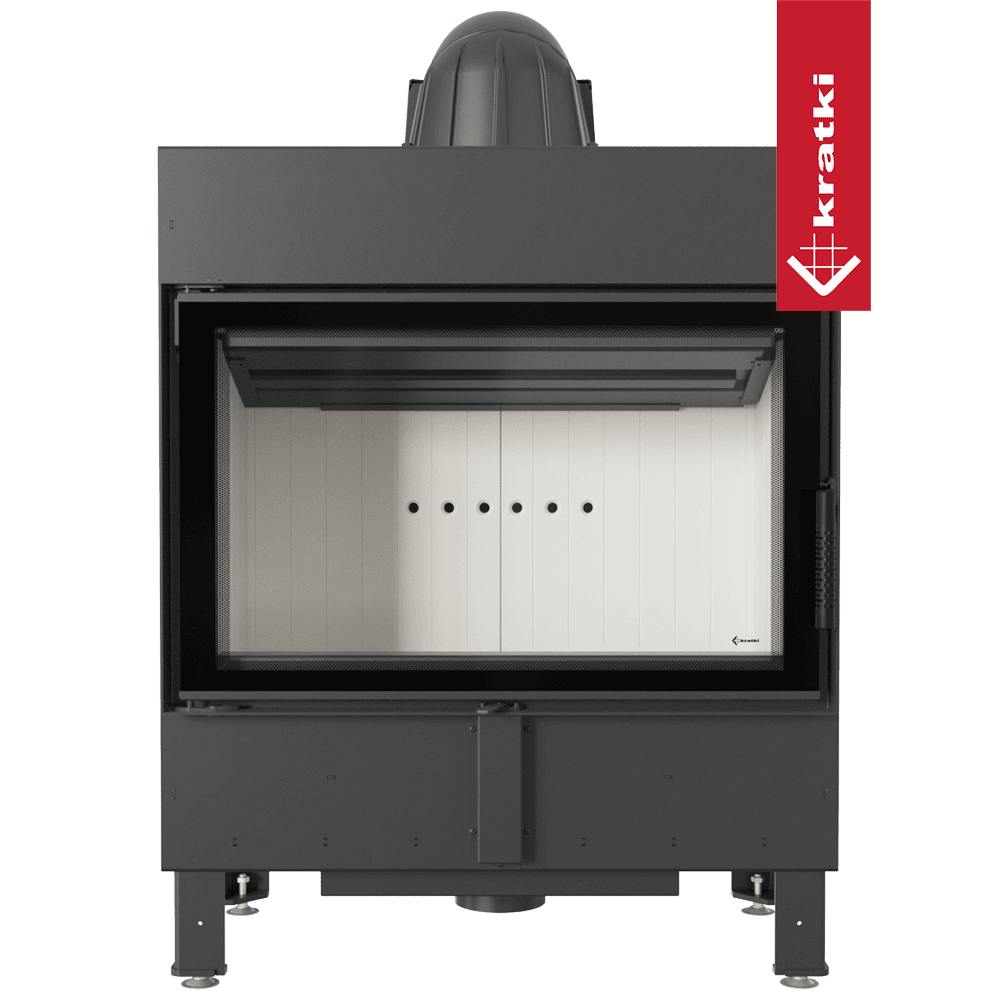 Kratki Kamineinsatz aus Stahl KRATKI LUCY 14 kW Ø 200 mit Türfeder
