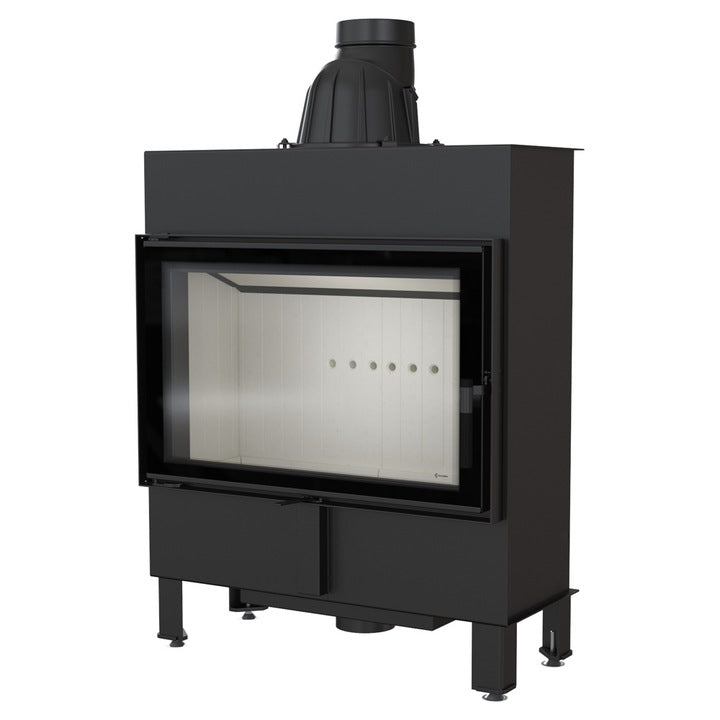 Kratki Kamineinsatz aus Stahl KRATKI LUCY SLIM 10 kW Ø 160 mit Türfeder