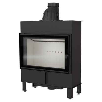 Kratki Kamineinsatz aus Stahl KRATKI LUCY SLIM 10 kW Ø 160 mit Türfeder