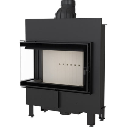 Kratki Kamineinsatz aus Stahl KRATKI LUCY SLIM links 10 kW Ø 160 mit Türfeder