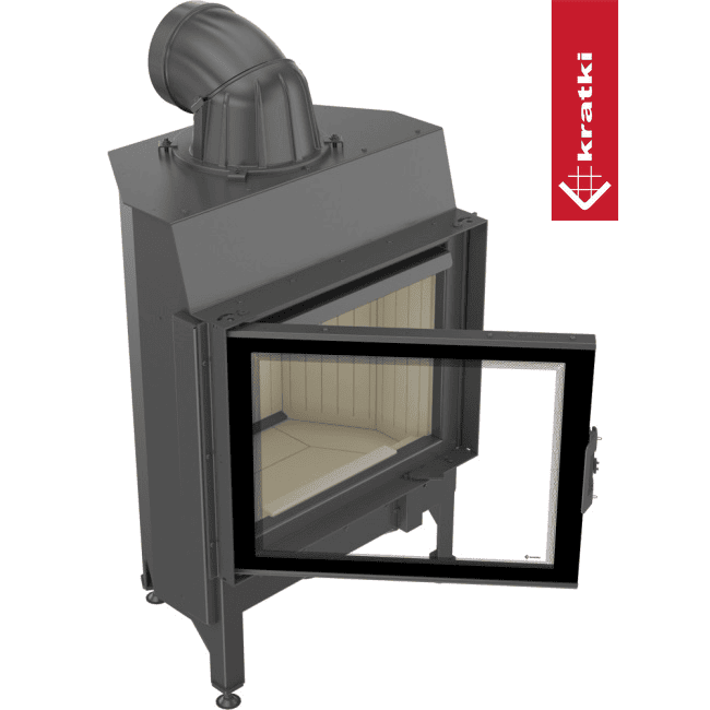 Kratki Kamineinsatz aus Stahl KRATKI NADIA 10 kW Ø 200 mit Türfeder