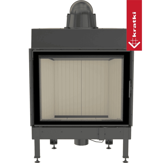 Kratki Kamineinsatz aus Stahl KRATKI NADIA 13 kW Ø 200 mit Türfeder