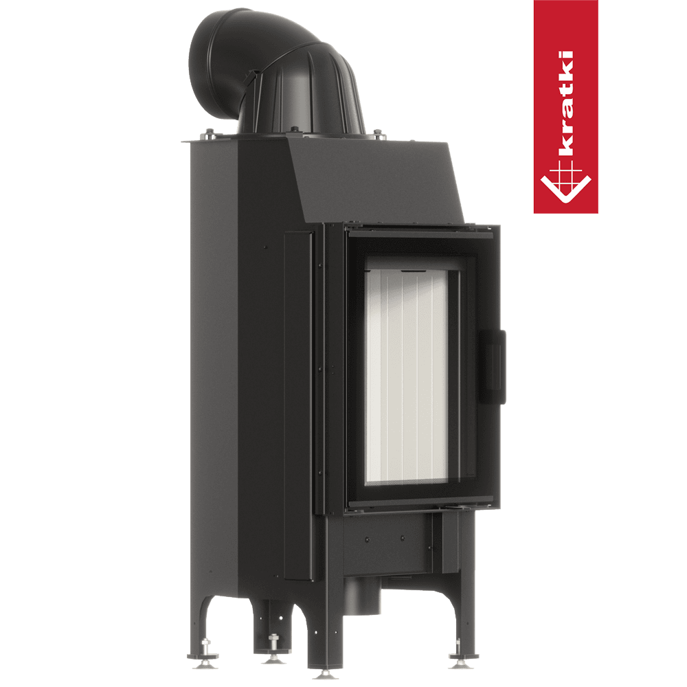 Kratki Kamineinsatz aus Stahl KRATKI NADIA 7 kW Ø 200 mit Türfeder